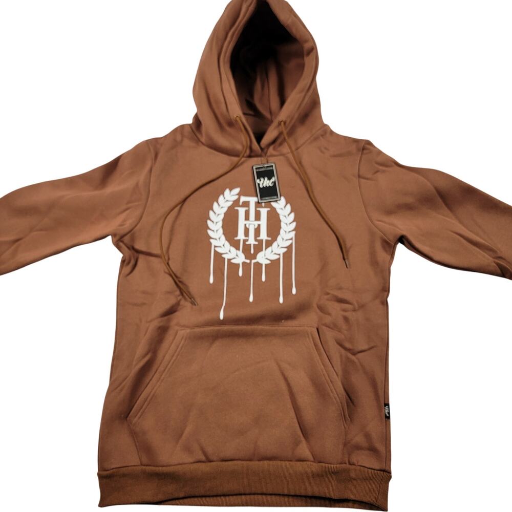 The Hideout Clothing THC Essentials Hoodie Size Medium Brown NWT